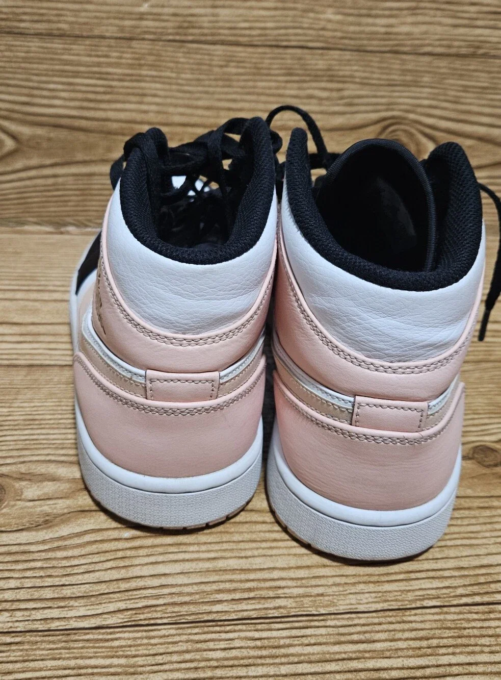 Nike Air Jordan (Air Force) 1 Mid Pink White Black, MENS 9/WOMENS 10.5